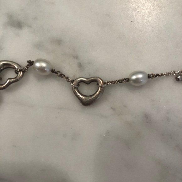 Elsa Peretti Open Heart and Pearl Toggle Bracelet - Picture 2 of 3